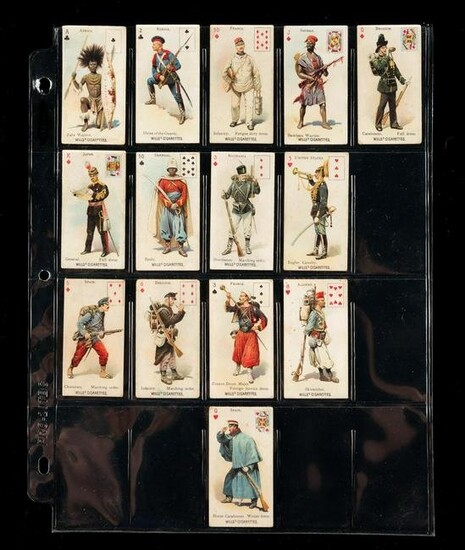 14 of 52 Soldiers of the World Cigarette Cards