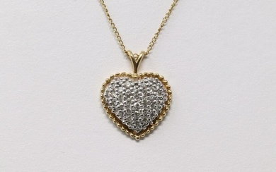 14Kt Diamond Heart Pendant