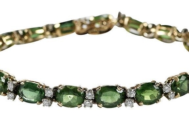 14kt. Diamond and Gemstone Bracelet