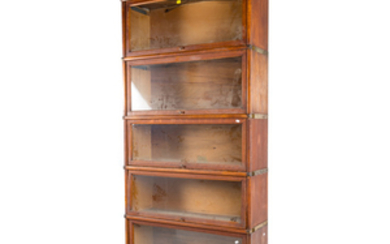 Globe Wernicke oak 5-section barrister bookcase