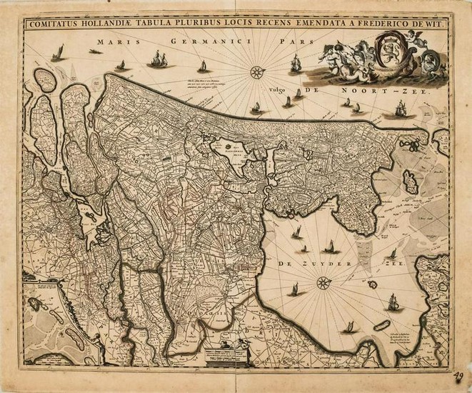 1680 de Wit Map of the Netherlands -- Comitatus