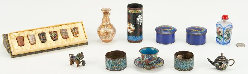 18 Asian Decorative Items, Incl. Cloisonne