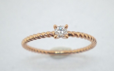 18 kt. Pink gold - Ring - 0.08 ct Diamond