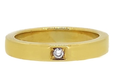 18 kt. Yellow gold - Ring - 0.02 ct Diamond