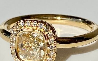 18 kt. Yellow gold - Ring - 0.70 ct Diamond - Diamonds