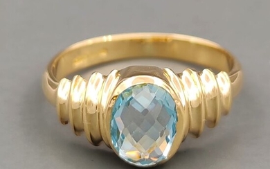 18 kt. Yellow gold - Ring - 1.50 ct Topaz