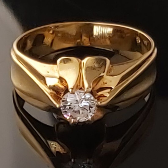 18 kt. Yellow gold - Ring Diamond