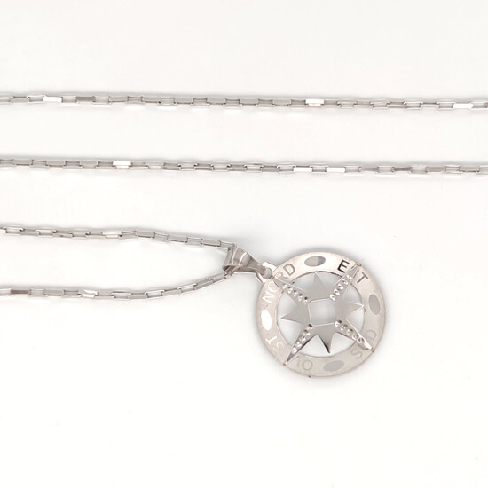 18 kt.White gold - Necklace with pendant