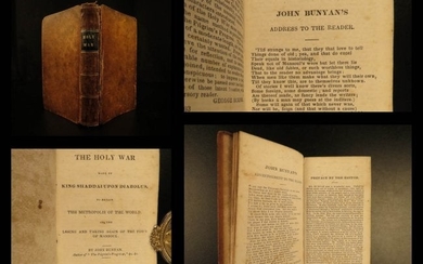 1837 PURITAN John Bunyan The Holy War Spiritual Warfare