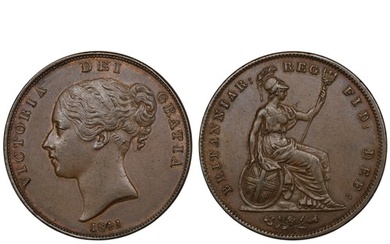 1841 Penny, Victoria young head. EF/aEF. [Peck 1484, S.3948]...