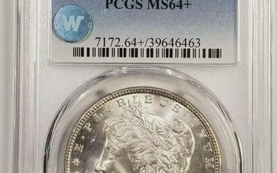 1887 P Morgan Silver Dollar PCGS MS-64+ Sight White