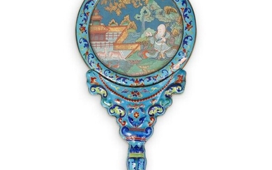 18th Cent. Chinese Imperial Enamel Hand Mirror