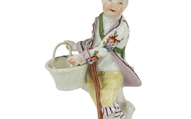 18th Century Meissen Boy Porcelain Figurine