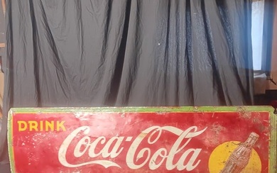 1950s Drink Coca Cola Tin Sign