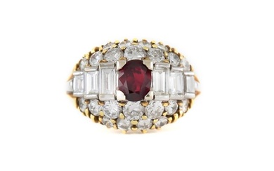1970's Ruby and Diamond Ring
