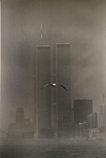 1979 Signed Louis Stettner Photograph Twin Towers with Seagull