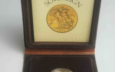 1981 Proof Sovereign Gold Coin, Queen Elizabeth II Bust to the Obverse, With Britannia to the