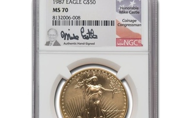 1987 1 oz American Gold Eagle MS-70
