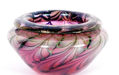 1988 Daniel Lotton Fern Art Glass Vase