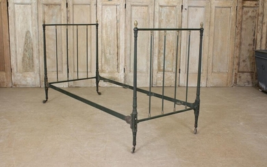 19th C French Empire Style Iron & Bronze Day Bed