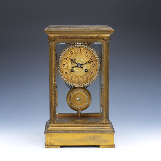 19th Century French four glass mantel clock