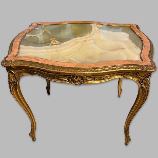 十九世纪大理石面茶台 19th century marble-topped tea table 85x62x73.5cm
