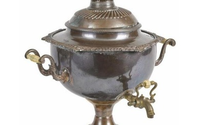 19thc Regency Copper Samovar Urn