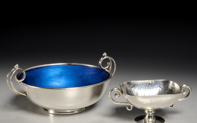 (2) Modern silver bowls, Barbara Walters Coll.