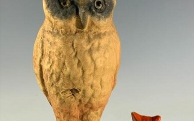 2 Pressed Cardboard Halloween Owls