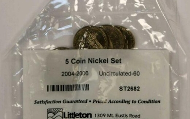 2004-2006 UNCIRCULATED COIN NICKEL SET BAG
