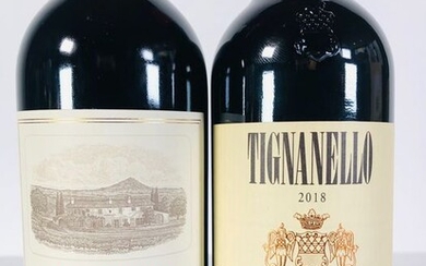 2018 Tignanello Marchesi Antinori, 2017 Ornellaia Tenuta dell'Ornellaia - Super Tuscans - 2 Half Bottles (0.375L)