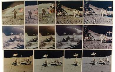 Apollo 15 Lot of (14) Vintage Original NASA Photographs