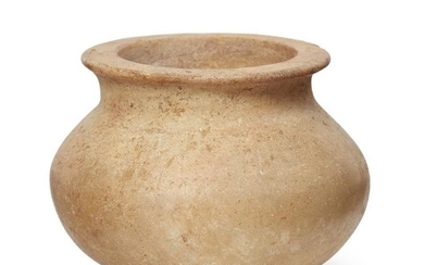 A Bactrian alabaster pot, 3rd millennium B.C.,...