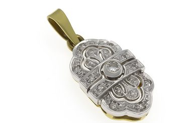 Brillant pendant GG / WG 585/000 with one diamond and