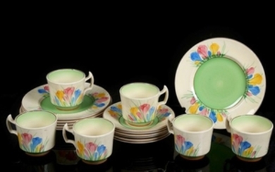 CLARICE CLIFF OF ROYAL STAFFORDSHIRE, set of six...