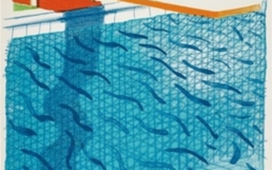 David Hockney, Pool Made with Paper and Blue Ink for Book, from Paper Pools