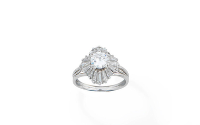 A diamond ballerina ring