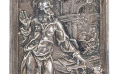 Engraved and embossed silver relief. 17th century.