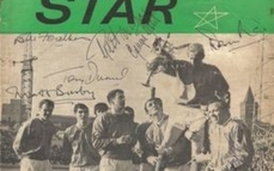 Football Soccer Star Magazine June 11 1965 signed on the cover by eight legendary Manchester United names signatures include...