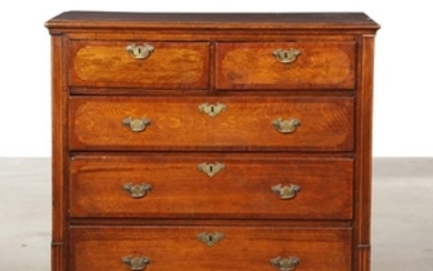 George III oak chest, fourth quarter 18th century