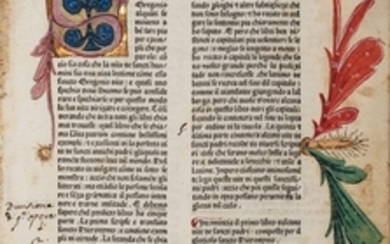 Incunabolo - Hieronymus, Santo VITAE SANCTORUM PATRUM, SIVE VITAS PATRUM. VITE DE SANCTI PADRI, 1475