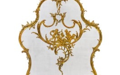 * A Louis XV Style Gilt Bronze Fire Screen Height 49