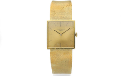 Patek Philippe. A Yellow Gold Squared Bracelet Watch