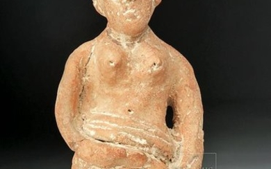 Romano-Egyptian Terracotta Statuette - Seated Woman