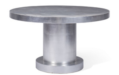 A SILVERED WOOD CENTER TABLE, DESIGNED BY TOM BRITT, SECOND HALF 20TH CENTURY