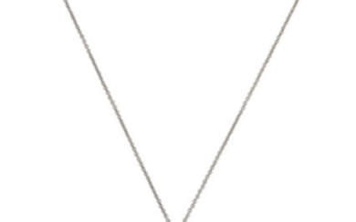 TIFFANY & CO. PINK SAPPHIRE AND DIAMOND PENDANT NECKLACE