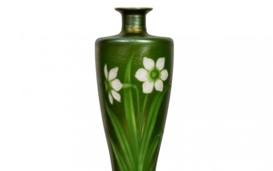 Tiffany Studios Carved Cameo "Flower" Vase