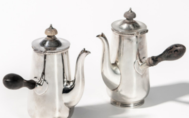 Two George V Sterling Silver Coffeepots