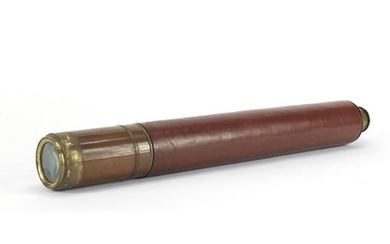 Victorian single draw day or night brass telescope By