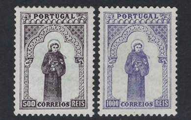 Portugal 1895 - 7º Centenary of San Antonio 500r & 1000r. Firmados Bolaffi. - Mundifil 124/125